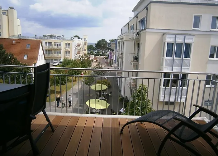 DünenResort in Binz, strandnahe und moderne FeWo mit Balkon und mit Meerblick,