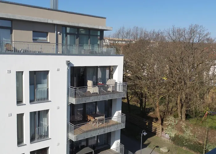 DünenResort in Binz, strandnahe und moderne FeWo mit Balkon und mit Meerblick,