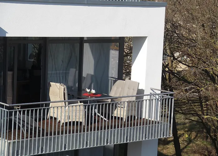DünenResort in Binz, strandnahe und moderne FeWo mit Balkon und mit Meerblick,